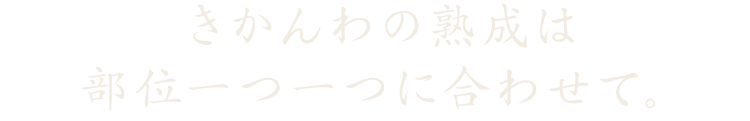 部位一つひとつに寄り添う